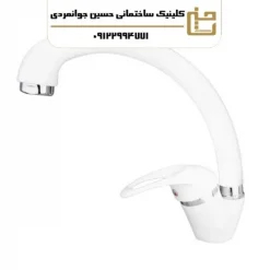شیر ظرفشویی ثابت مدل لاما سفید کروم