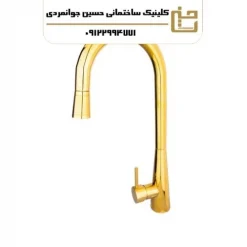 شیر ظرفشویی شلنگدار ( شاوری ) ظرفشویی شلنگدار مدل راین طلا براق