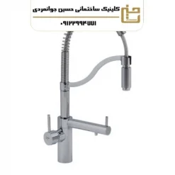 شیر ظرفشویی شلنگدار ( شاوری ) مدل شانون استیل مات