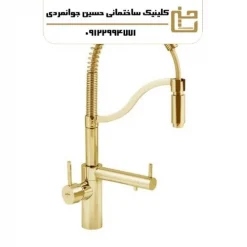 شیر ظرفشویی شلنگدار ( شاوری ) مدل شانون طلا براق