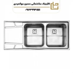 سینک دو لگنه فانتزی 738 توکار