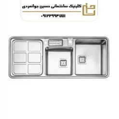 سینک دو لگنه باکسی 855 توکار