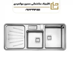 سینک دو لگنه باکسی 854 توکار